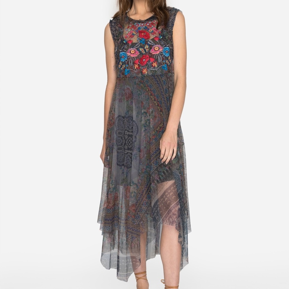 Johnny Was Burnette Mesh Dress - Picture 3 of 6